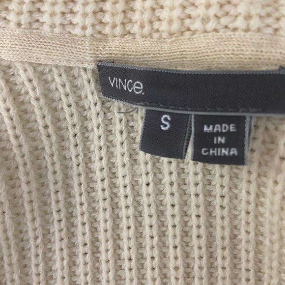 Vince Graphic Textured Draped Wool Alpaca Blend Cardigan size Small - Picture 8 of 10